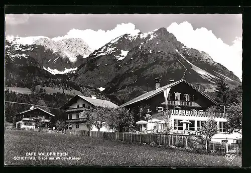 AK Scheffau, Cafe Waldfrieden am Wilden Kaiser