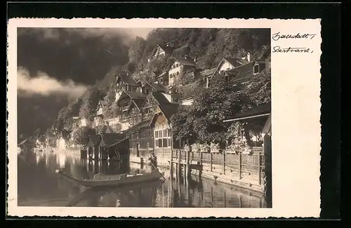 AK Hallstatt, Seestrasse im Sonnenschein
