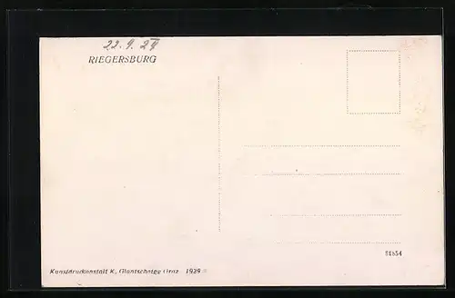 AK Riegersburg, Ortsansicht mit Burg