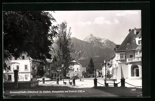 AK Kötschach /Gailtal, Hauptplatz mit Polinik