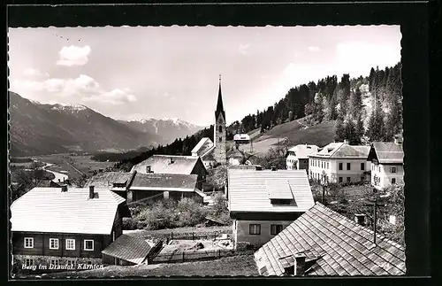 AK Berg /Drautal, Teilansicht mit Kirche