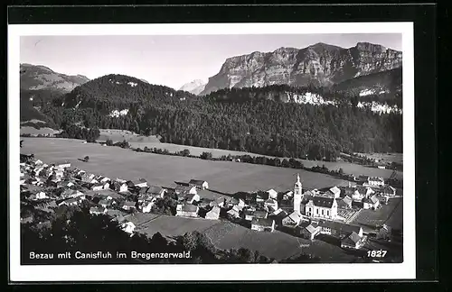 AK Bezau /Bregenzerwald, Ortsansicht mit Canisfluh