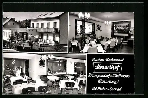 AK Krumpendorf a. Wörthersee, Pension-Restaurant Mozarthof am Mozartweg 1