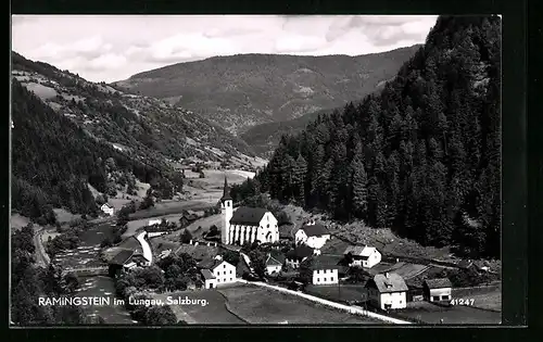 AK Ramingstein i. Lungau, Totalansicht aus der Vogelschau