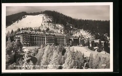 AK Semmering, Grand Hotel Panhans im Winter