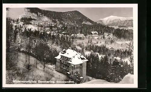 AK Semmering, Hotel Sonnwendhof im Winter