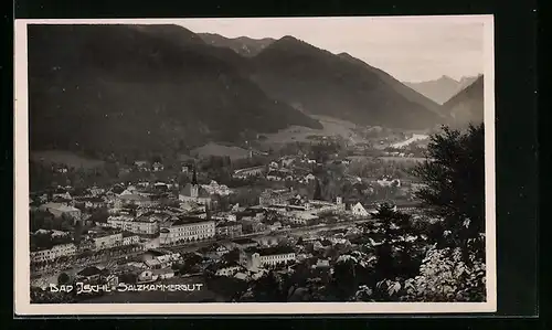 AK Bad Ischl i. Salzkammergut, Totalansicht aus der Vogelschau