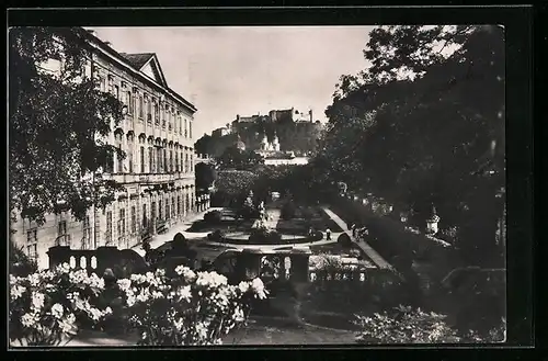 AK Salzburg, Blick auf den Mirabellgarten