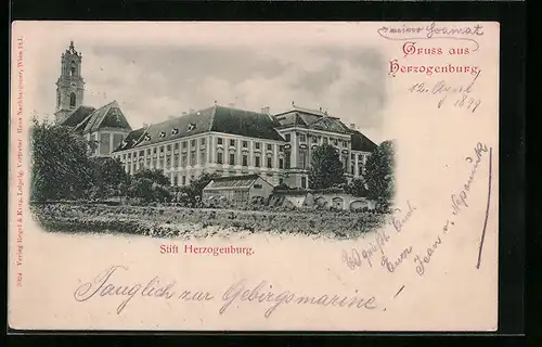 AK Herzogenburg, Blick auf Stift Herzogenburg