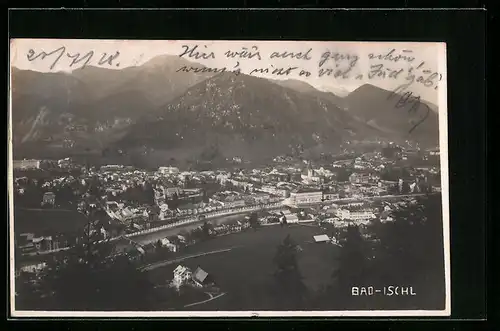 AK Bad Ischl, Ortsansicht mit Bergen