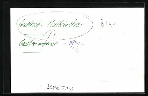 AK Scheffau, Innenansicht Gasthof Maikircher