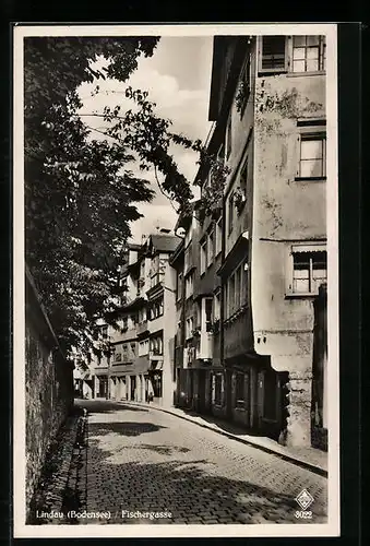 AK Lindau /Bodensee, Strassenpartie in der Fischergasse