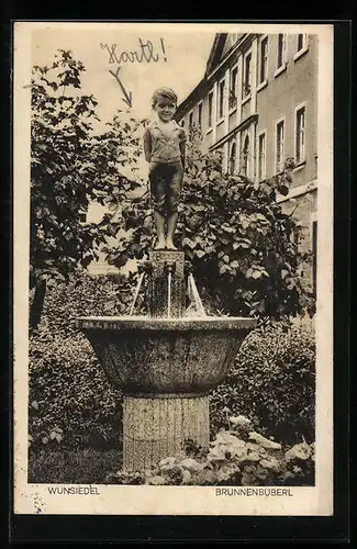 AK Wunsiedel, Ansicht des Brunnenbuberl