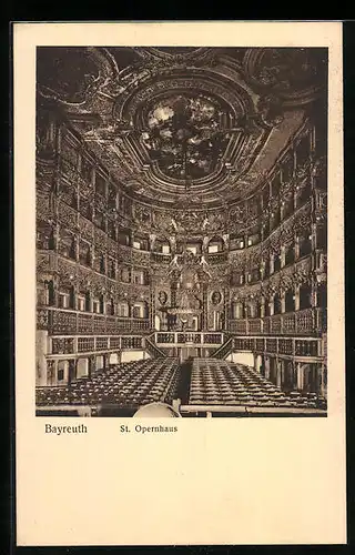 AK Bayreuth, St. Opernhaus von innen