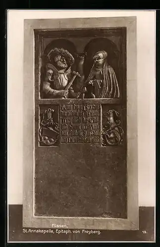 AK Füssen, Epitaph. von Freyberg an der St. Annakapelle