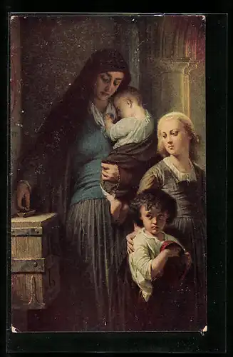 Ölgemälde-Imitations-AK Degi Nr. 809: Der Opferpfennig der Witwe