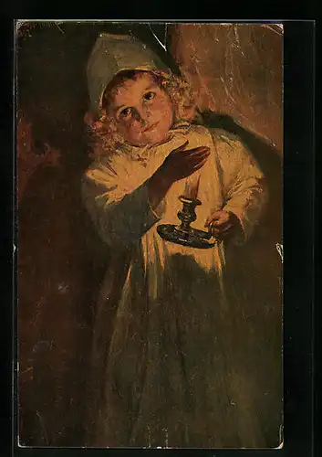 Ölgemälde-Imitations-AK Degi Nr. 511: Der Sandmann kommt