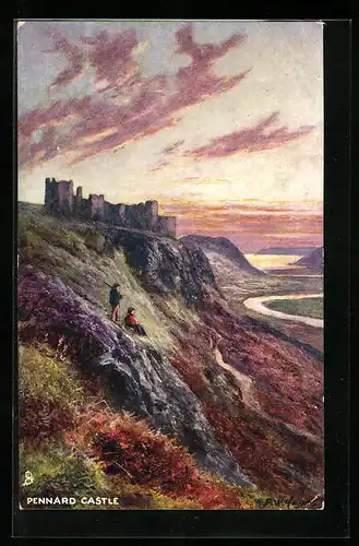 Künstler-AK Raphael Tuck & Sons Nr. 7188: Pennard Castle