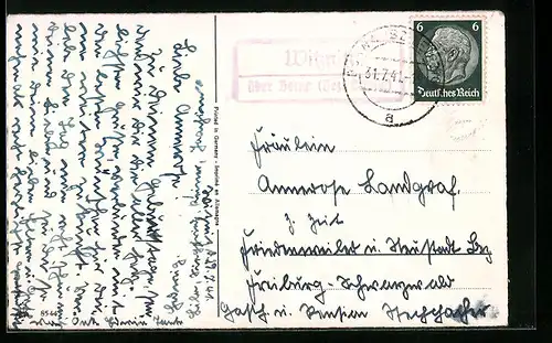 AK Landpoststempel Witznitz über Borna (Bez. Leipzig)