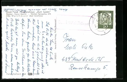 AK Landpoststempel Waldhäuser