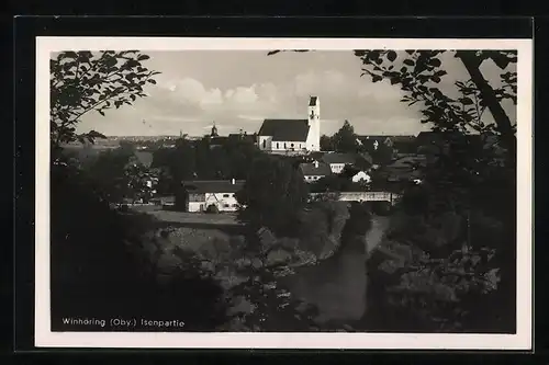 AK Landpoststempel Winhöring über Mühldorf (Oberbayern)