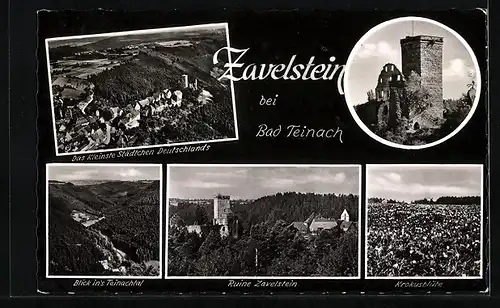 AK Landpoststempel 7261 Zavelstein