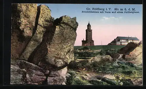 AK Landpoststempel Feldberg über Königstein (Taunus)