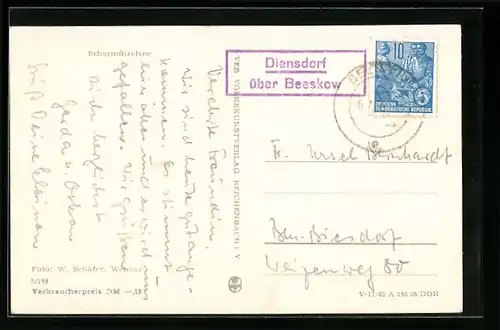 AK Landpoststempel Diensdorf über Beeskow