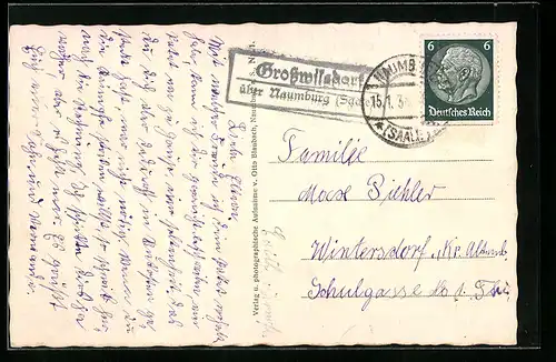 AK Landpoststempel Grosswilsdorf über Naumburg (Saale)