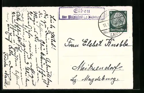 AK Landpoststempel Elbeu über Wolmirstedt (Magdeburg)