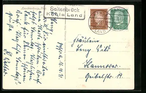 AK Landpoststempel Seitenbrück Kahla Land