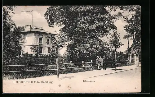 AK Hamburg-Lokstedt, Partie in der Jahnstrasse mit Villa Siemers