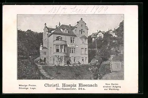 AK Eisenach, Christl. Hospiz und Erholungsheim, Barfüsserstrasse 24a