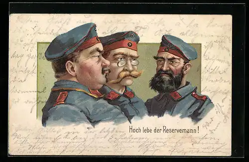 AK Hoch lebe der Reservemann!, Soldaten in Uniform