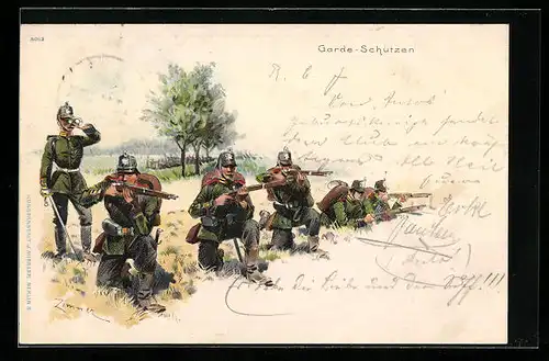 AK Garde-Schützen der Infanterie in Uniform