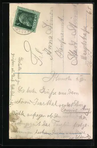 Künstler-AK Zeno Diemer: Pullach bei München, Kirche und Friedhof