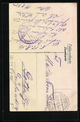 AK Soldaten in Uniform an der Feldküche, Gastronomie