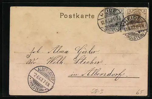 Lithographie Wilhelm Tell, Der brave Mann..., stürmige Uferpartie