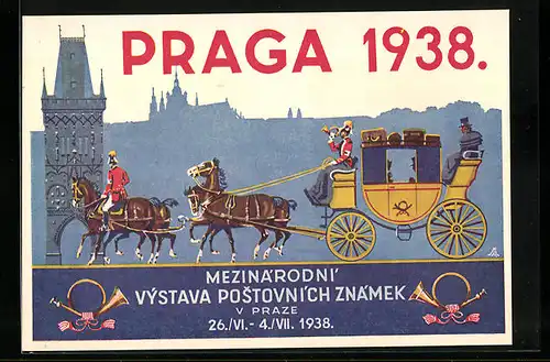 AK Praga, Mezina`rodni, Vystava postovni`ch znamek 1938, Ausstellung