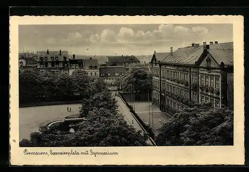 AK Pirmasens, Exerzierplatz mit Gymnasium