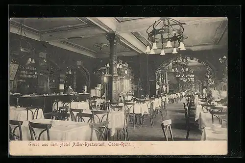 AK Essen-Ruhr, Hotel Adler-Restaurant, Innenansicht