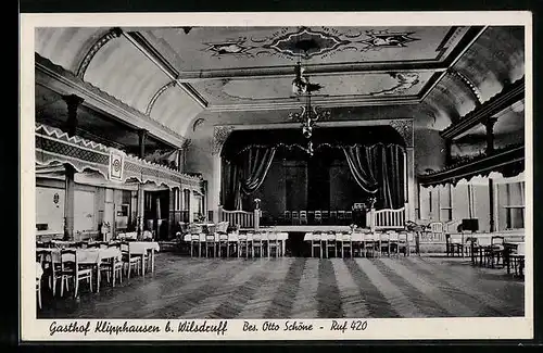 AK Klipphausen b. Wilsdruff, Gasthof Innenansicht