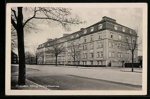 AK Dresden-Neustadt, Blick auf König Georg Kaserne