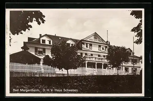 AK Bad Mergentheim, D. H. V. Haus Schwaben