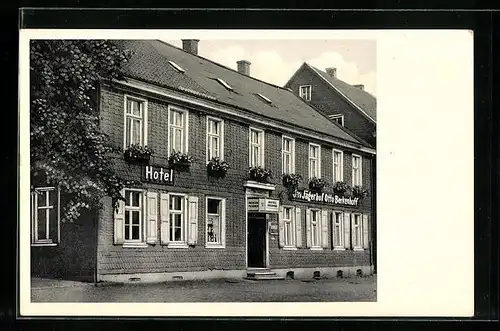 AK Solingen-Ohligs, Hotel Jägerhof, Bes.: Elfr. Berkenhoff, Bahnstrasse 16-18