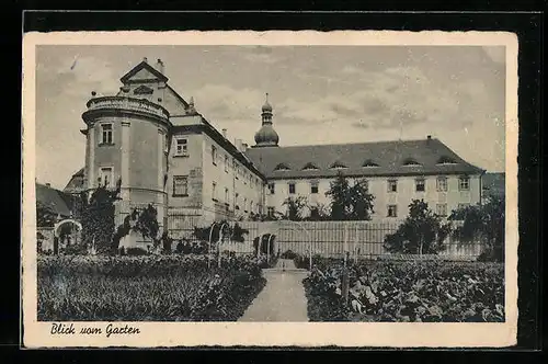AK Michelfeld /Obpf., I. E. Wagnersche Wohltätigkeitsanstalten, Taubstummenanstalt, Blick vom Garten