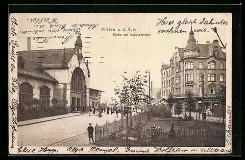 AK Witten a. d. Ruhr, Partie am Hauptbahnhof