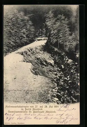 AK Messkirch, Hochwasserkatastrophe vom 27.-28. Mai 1904