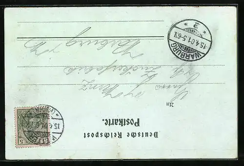 Lithographie Volmarstein, Gasthof Schmermund, Inneres Fest-Saal, Garten-Anlagen