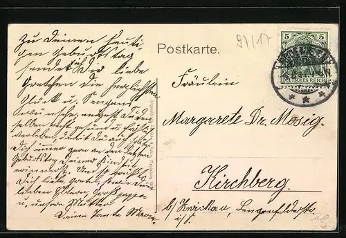 AK Auerbach i. V., Schul-Strasse und Moltke-Strasse